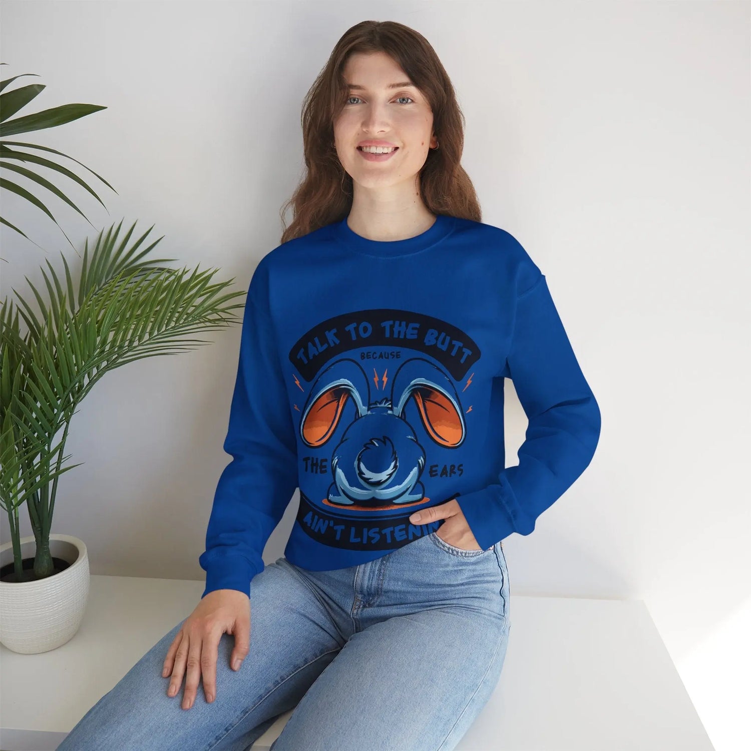 Easter Spring Funny Unisex Sweatshirt, Sarcastic Silly Bunny Casual Light Cozy Everyday Wear Holiday Sweater