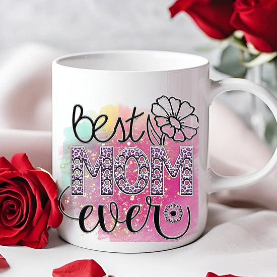 Ceramic Mug, 11oz, Best Mom Ever Mug, Great Mothers Day Gift, Special Mommy Mug, Stylish Coffee Cup, Green Tea Cup The Aurora Touch