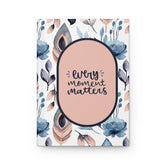 Hardcover Journal Matte, Everyday inspirational classroom office home writing personal life goal aspirations notebook daily life diary The Aurora Touch