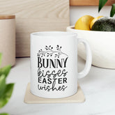 Ceramic Mug, 11oz, Easter Bunny Minimilist coffee mug, Springtime Festive Mug, simple sweet tea cup, great home decor