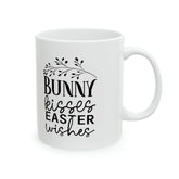 Ceramic Mug, 11oz, Easter Bunny Minimilist coffee mug, Springtime Festive Mug, simple sweet tea cup, great home decor