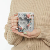 Mom 3D Floral Ceramic Mug 11oz | Precious Everyday Coffee & Tea Cup | Perfect Gift for Mom | Floral Coffee Mug The Aurora Touch