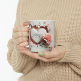Ceramic Mug, 11oz, beautiful 3D Mothers Day Mug, Carnation pink coffee mug, Stylish Modern mug for Mom, great Mother&