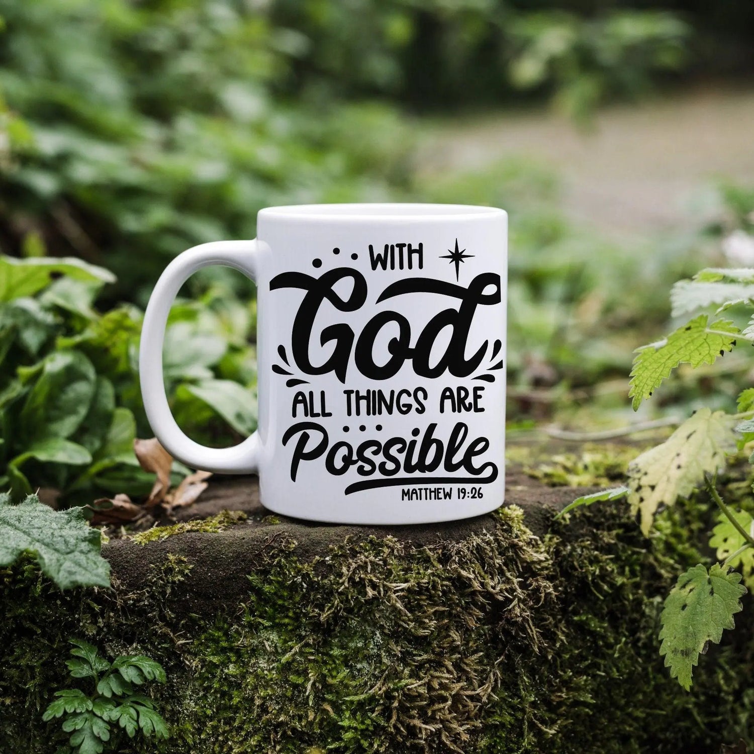Ceramic Mug, 11oz, Christian faith everyday positive Bible verse coffee tea mug great  Teacher student pastor gift The Aurora Touch