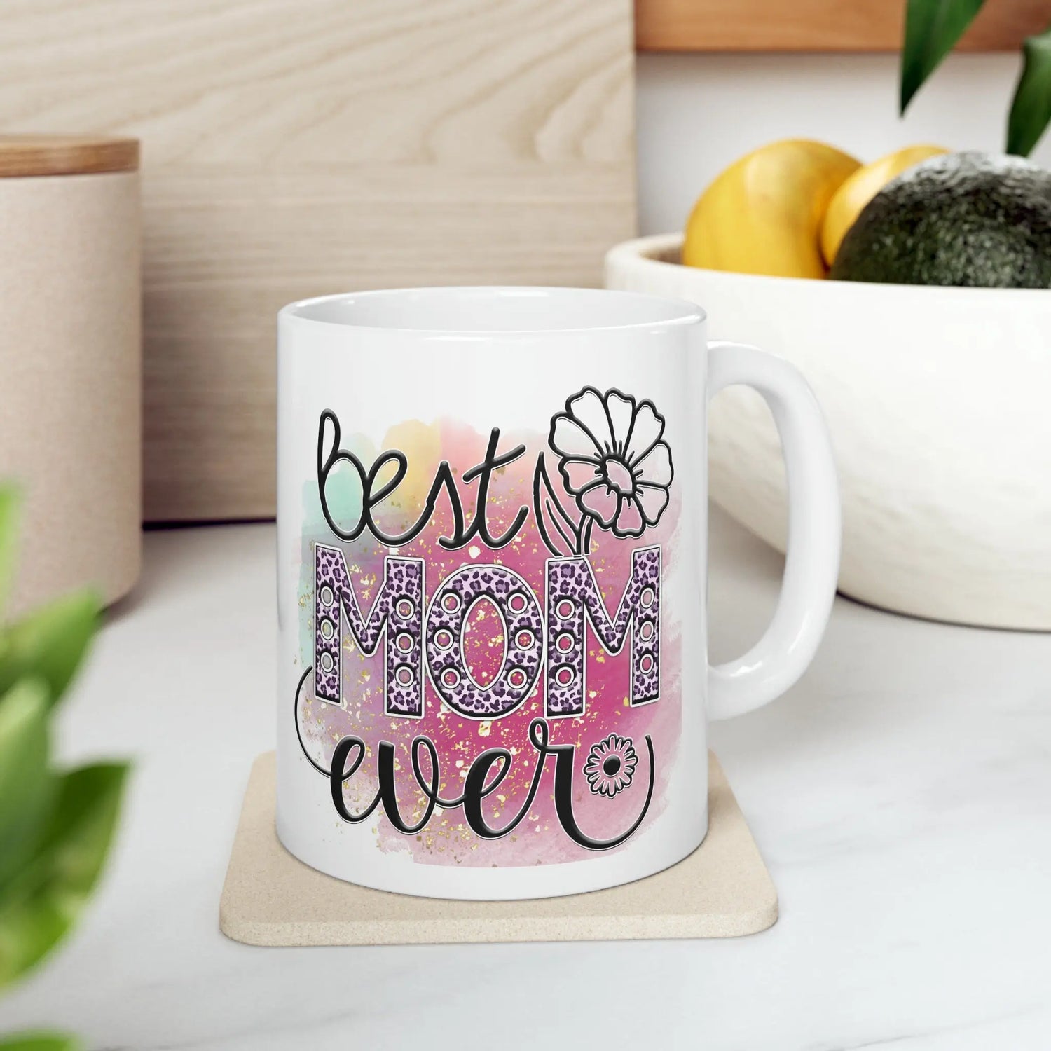 Ceramic Mug, 11oz, Best Mom Ever Mug, Great Mothers Day Gift, Special Mommy Mug, Stylish Coffee Cup, Green Tea Cup The Aurora Touch