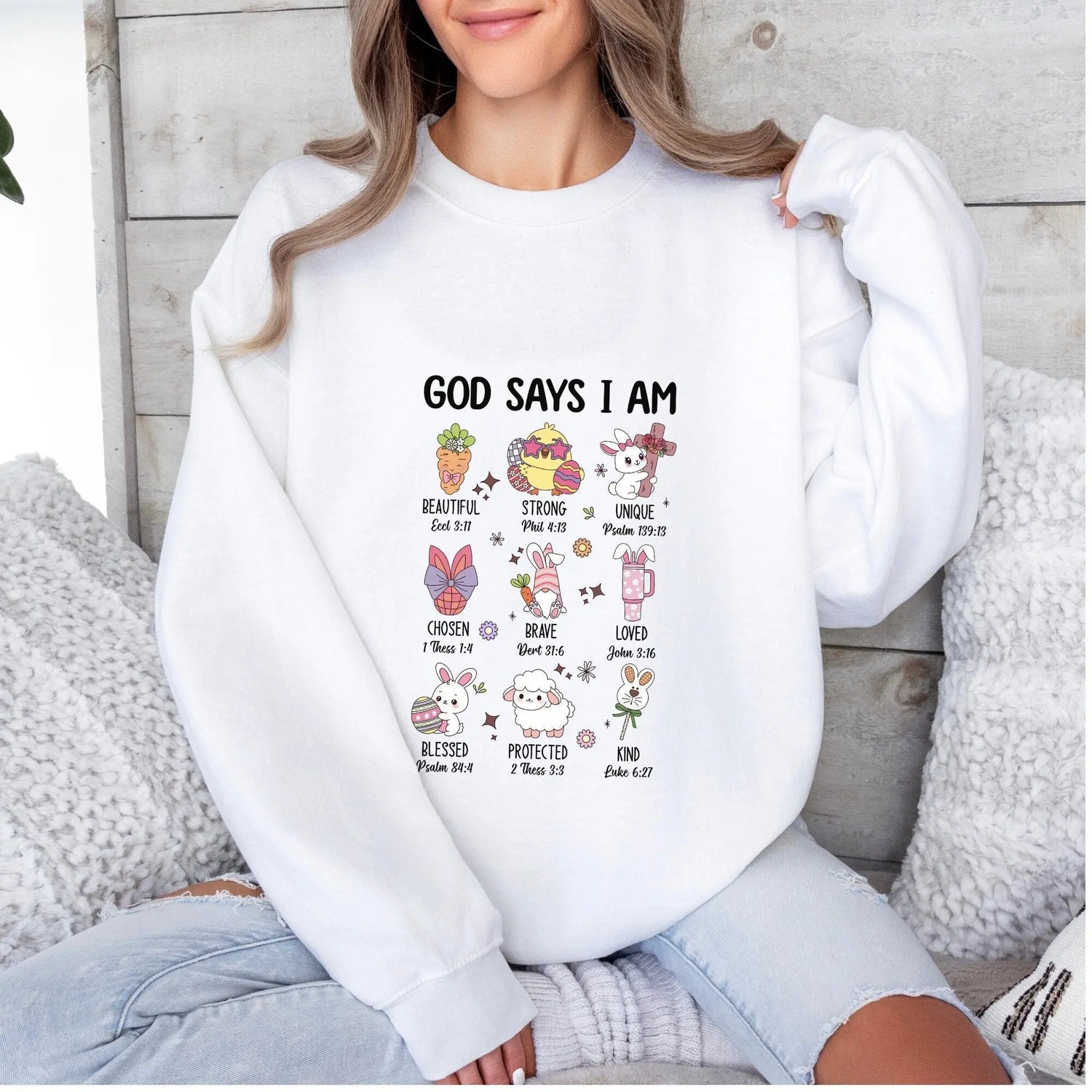 Unisex Heavy Blend™ Crewneck Sweatshirt, Christian Faith Sweatshirt, Easter Holiday Shirt, Bible Verses on shirt, Positivity shirt