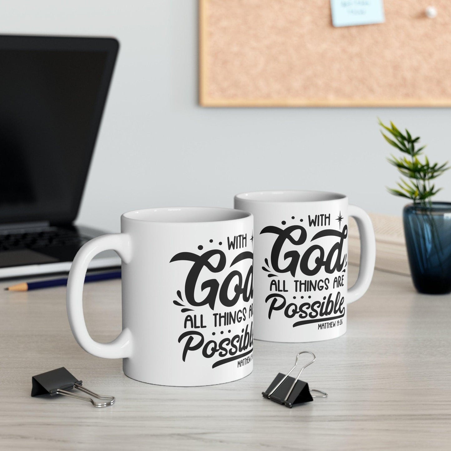 Ceramic Mug, 11oz, Christian faith everyday positive Bible verse coffee tea mug great  Teacher student pastor gift