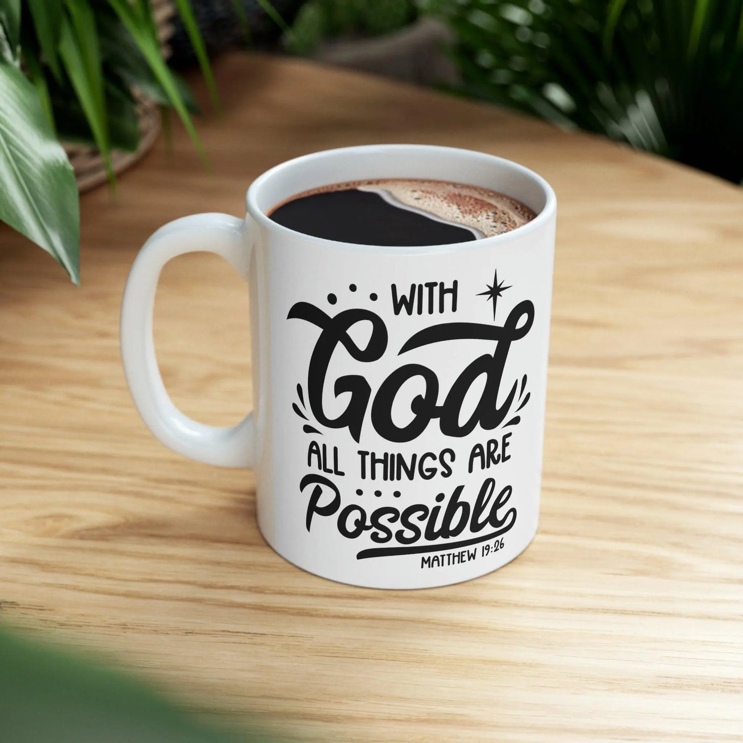 Ceramic Mug, 11oz, Christian faith everyday positive Bible verse coffee tea mug great  Teacher student pastor gift The Aurora Touch
