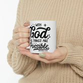 Ceramic Mug, 11oz, Christian faith everyday positive Bible verse coffee tea mug great  Teacher student pastor gift The Aurora Touch