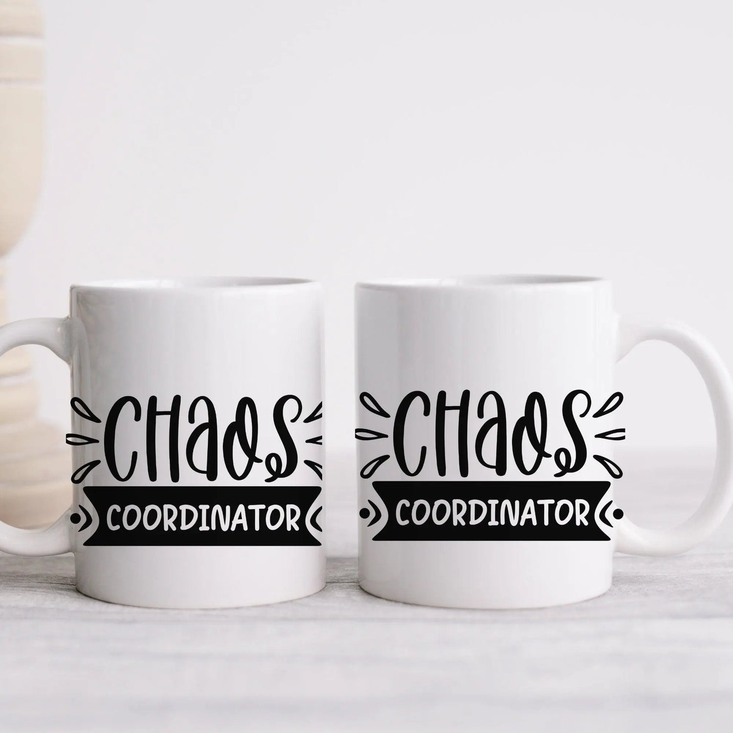 Ceramic Mug, (11oz, 15oz), Funny chaos humorous saying everyday office Coffee tea silly gift drinking cup The Aurora Touch