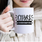 Ceramic Mug, (11oz, 15oz), Funny chaos humorous saying everyday office Coffee tea silly gift drinking cup The Aurora Touch