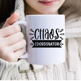 Ceramic Mug, (11oz, 15oz), Funny chaos humorous saying everyday office Coffee tea silly gift drinking cup