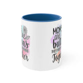 Accent Coffee Mug, 11oz, Mom beautiful sayings 2 tone daily office home novelty decor beverage cup great for Mothers Day or anytime gift