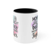 Accent Coffee Mug, 11oz, Mom beautiful sayings 2 tone daily office home novelty decor beverage cup great for Mothers Day or anytime gift