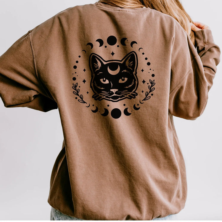 Celestial Lightweight Crewneck Sweatshirt, Mystical Art Long Sleeve Shirt, Psychic Realm Sweatshirt, Women&