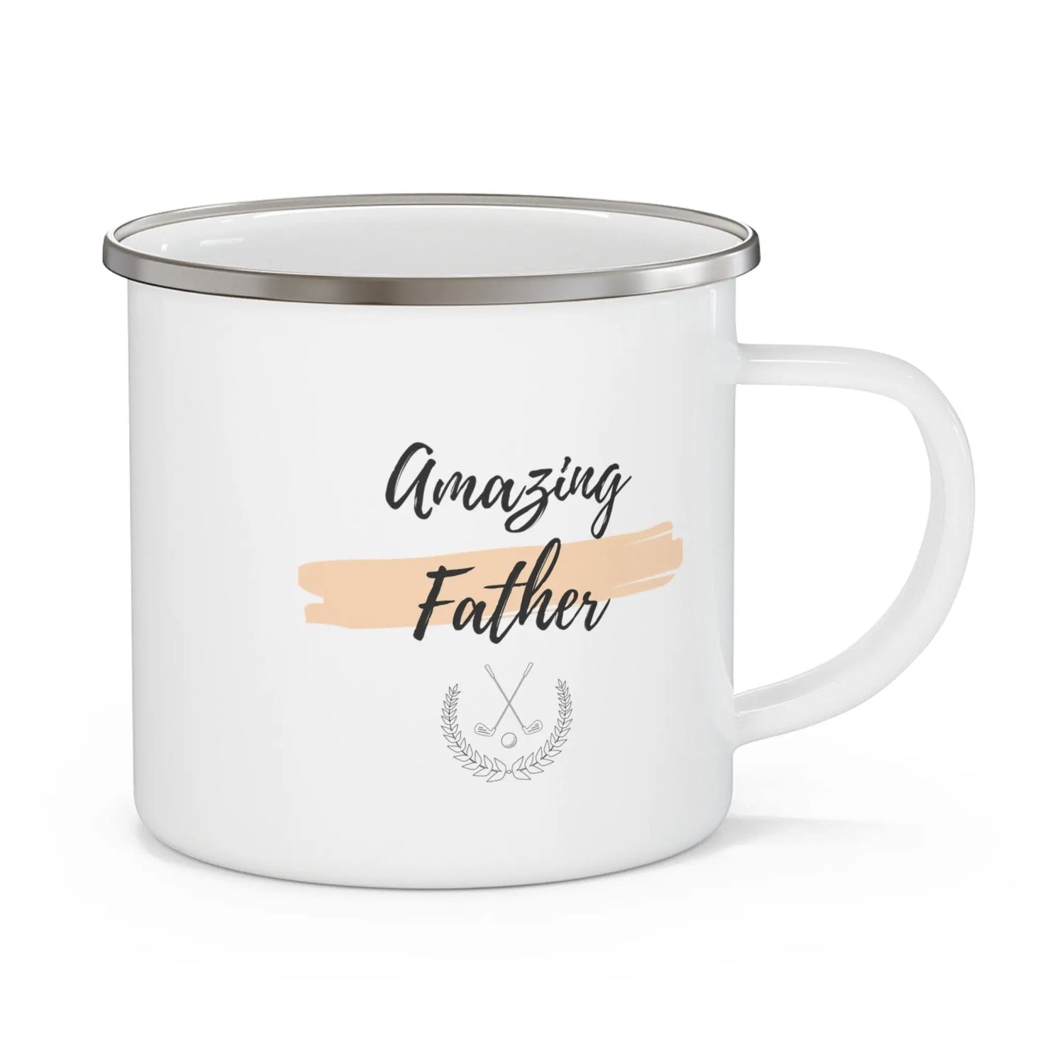 Enamel Camping Mug, Amazing Father great papa special dad stainless steel camp hiking outdoors coffee tea camping grounds travel cup The Aurora Touch