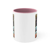 Accent Coffee Mug, The drama queen tarot skeleton funny mystical fortune art portrait coffee hot tea everyday beverage cup The Aurora Touch
