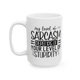 Ceramic Mug, (11oz, 15oz), Humorous silly coffee tea hot chocolate everyday mug, office employee funny gift item, silly Novelty gift