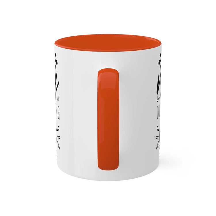 Colorful Mugs, 11oz, Humorous Hot mess Mom Life saying casual 2 tone coffee tea hot cocoa novelty funny cup great gift