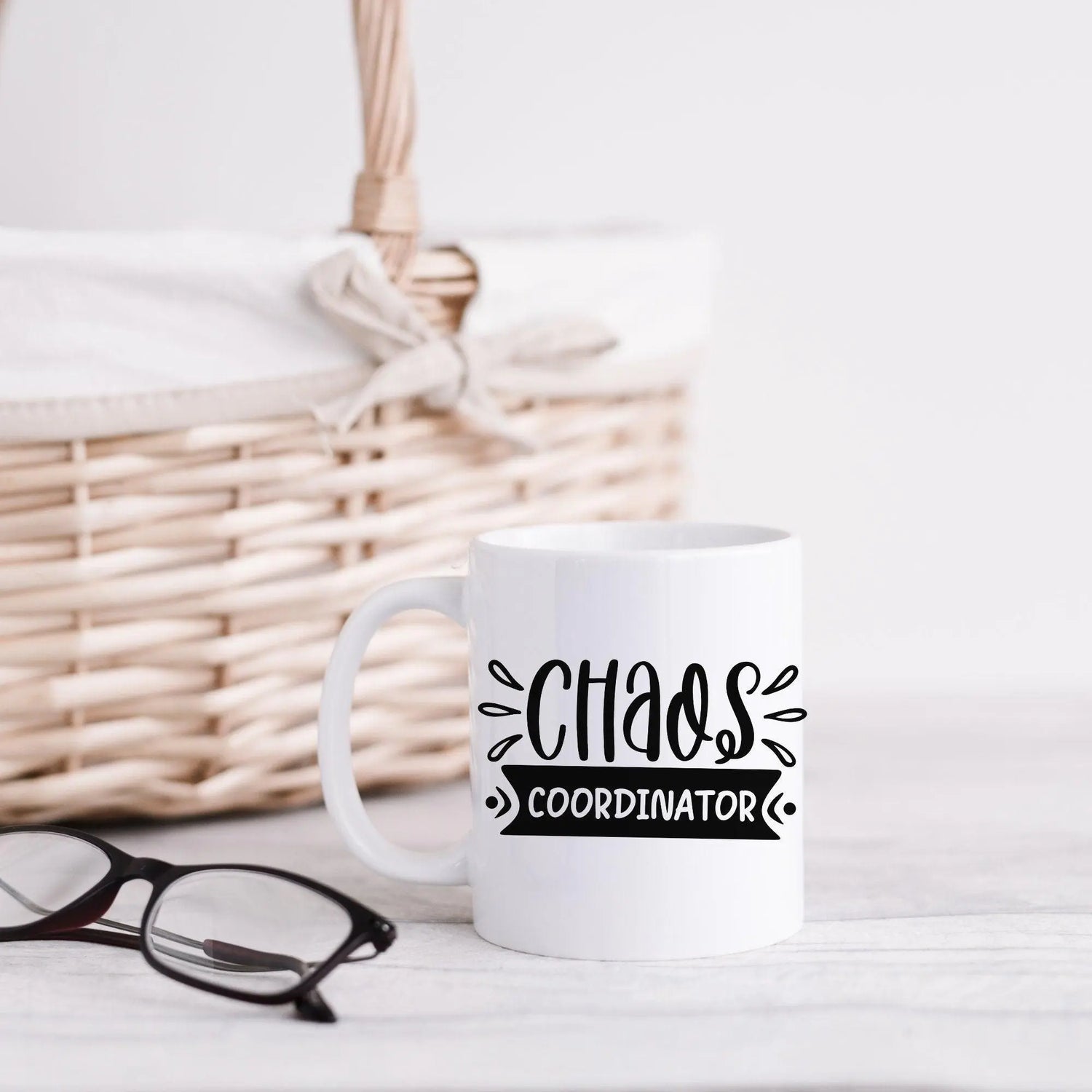 Ceramic Mug, (11oz, 15oz), Funny chaos humorous saying everyday office Coffee tea silly gift drinking cup The Aurora Touch