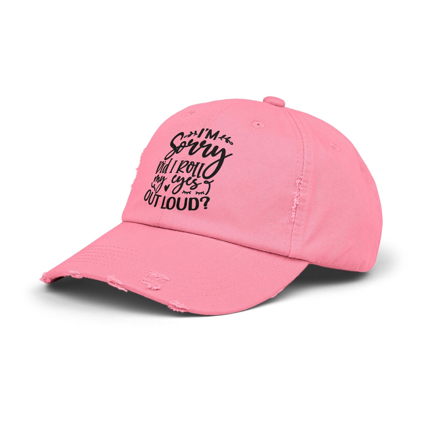 Unisex Distressed Cap, Sarcastic Silly head gear, casual everyday fun wear, Bicycling head cap, Minimilist Humorous gift