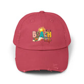 Unisex Distressed Cap, Beach Life Casual Cap, Everyday Simple Casual laid back Beach Wear, everyday hat The Aurora Touch