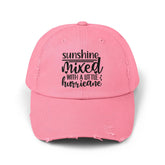 Unisex Distressed Cap, Full of Sarcasm fun baseball head cap, Humorous Casual everyday clothing wear, Travel hat