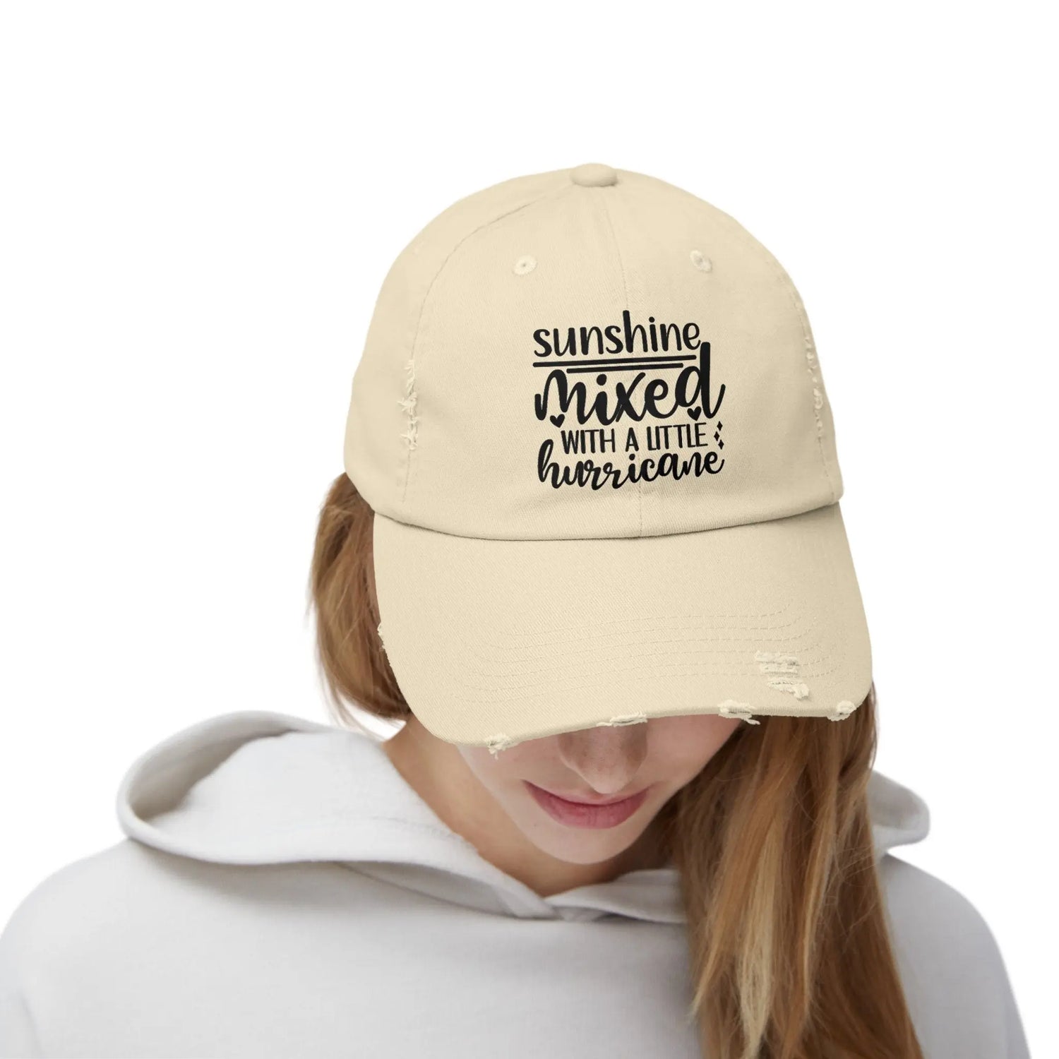Unisex Distressed Cap, Full of Sarcasm fun baseball head cap, Humorous Casual everyday clothing wear, Travel hat