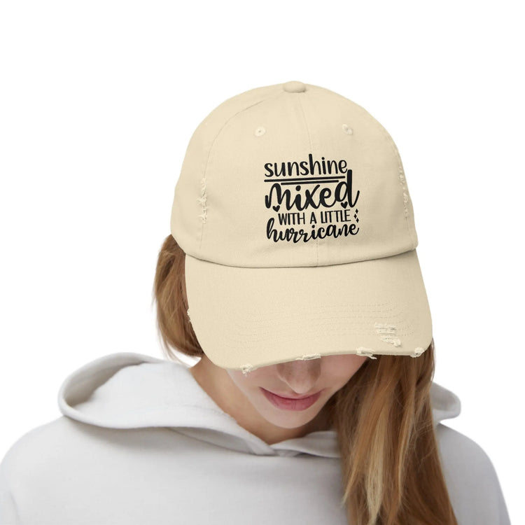 Unisex Distressed Cap, Full of Sarcasm fun baseball head cap, Humorous Casual everyday clothing wear, Travel hat