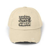 Unisex Distressed Cap, Full of Sarcasm fun baseball head cap, Humorous Casual everyday clothing wear, Travel hat