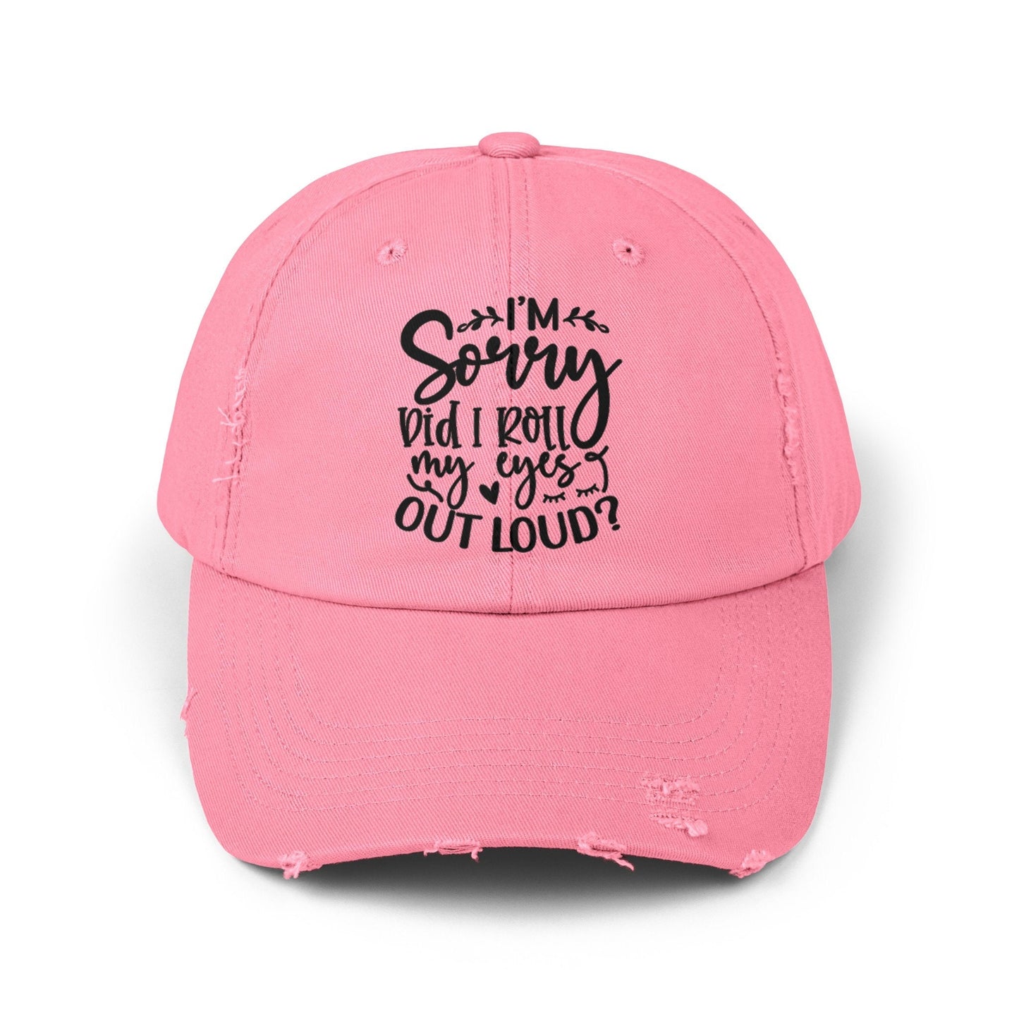 Unisex Distressed Cap, Sarcastic Silly head gear, casual everyday fun wear, Bicycling head cap, Minimilist Humorous gift