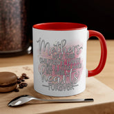 Accent Coffee Mug, 11oz, Heartfelt Mother loving messge two tone coffee tea handle pretty mom beverage drinking cup mug The Aurora Touch