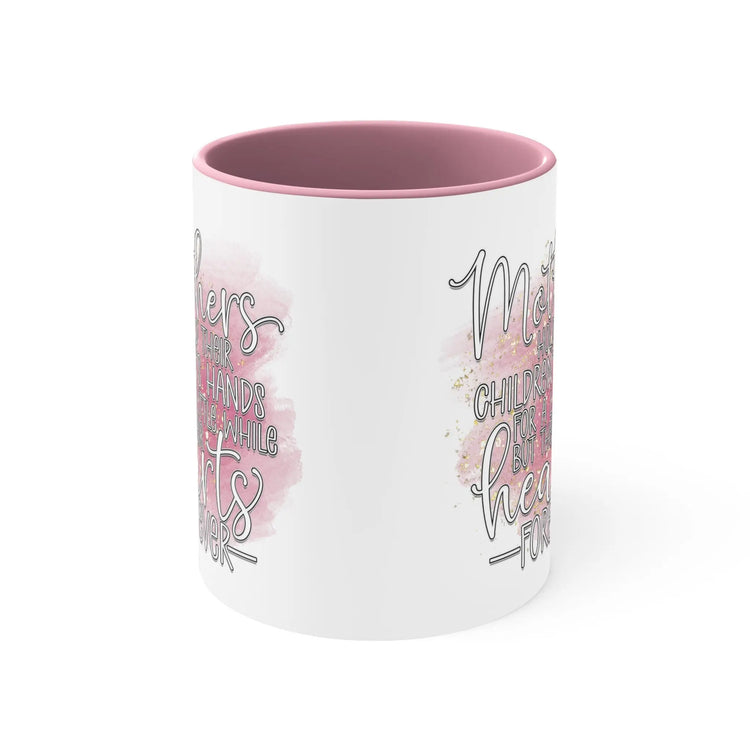 Accent Coffee Mug, 11oz, Heartfelt Mother loving messge two tone coffee tea handle pretty mom beverage drinking cup mug