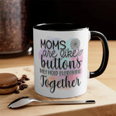 Accent Coffee Mug, 11oz, Mom beautiful sayings 2 tone daily office home novelty decor beverage cup great for Mothers Day or anytime gift The Aurora Touch