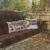 Outdoor Pillows, Two-sided Outside Casual Summer Fun decorated all purpose pillow, Sunny Bright Pool side lounge throw pillow, Custom design The Aurora Touch