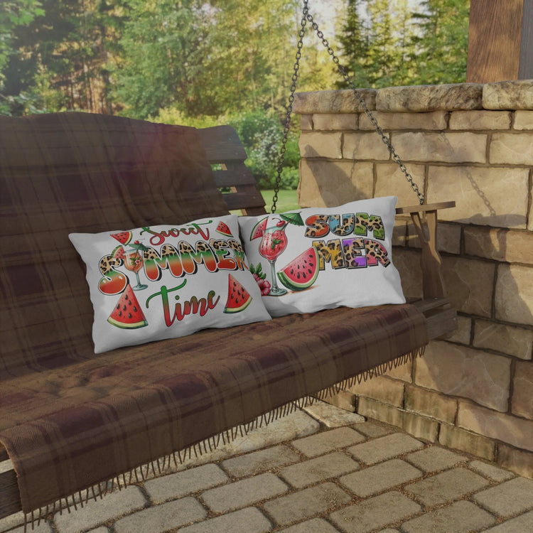Outdoor Pillows, Two-sided Outside Casual Summer Fun decorated all purpose pillow, Sunny Bright Pool side lounge throw pillow, Custom design