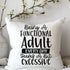 Spun Polyester Square Pillow, Humorous everyday casual couch bed throw pillow, funny accent day pillow The Aurora Touch