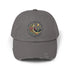 Unisex Distressed Cap, Female empowerment baseball cap, Celestial inspired designed casual hat, great female gift