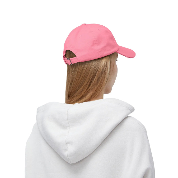 Unisex Distressed Cap, Female empowerment baseball cap, Celestial inspired designed casual hat, great female gift