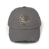 Unisex Distressed Cap, Floral Moon design baseball cap, Positive empowering clothing wear, uplifting female gift, Casual hat