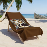 Beach Towel, Brown Celestial Beach Towel, Horoscope Tarot Cards, Great Mystical inspired gift, spiritual inspired gift, Heavy Lush towel
