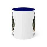 Colorful Mugs, 11oz, Moon Child Tarot Card Coffee Mug, Celestial Spiritual Art, Custom artistic everyday drinking cup, special gift item