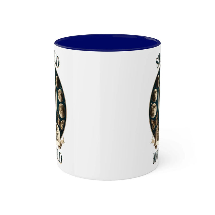 Colorful Mugs, 11oz, Moon Child Tarot Card Coffee Mug, Celestial Spiritual Art, Custom artistic everyday drinking cup, special gift item