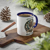 Colorful Mugs, 11oz, Moon Child Tarot Card Coffee Mug, Celestial Spiritual Art, Custom artistic everyday drinking cup, special gift item