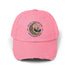 Unisex Distressed Cap, Female empowerment baseball cap, Celestial inspired designed casual hat, great female gift