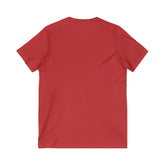 Unisex Jersey Short Sleeve V-Neck Tee, Humorous casual wear, Simple Minimilist Shirt, Cool Light Clothing wear, AllGender Wear