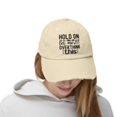 Unisex Distressed Cap, Humorous baseball cap, gender neutral Silly hat, Casual Everyday head cap, Informal wear, Fishing head cap