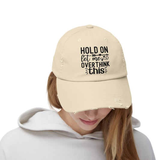 Unisex Distressed Cap, Humorous baseball cap, gender neutral Silly hat, Casual Everyday head cap, Informal wear, Fishing head cap
