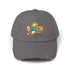 Unisex Distressed Cap, Beach Life Casual Cap, Everyday Simple Casual laid back Beach Wear, everyday hat