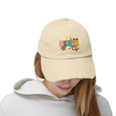Unisex Distressed Cap, Beach Life Casual Cap, Everyday Simple Casual laid back Beach Wear, everyday hat